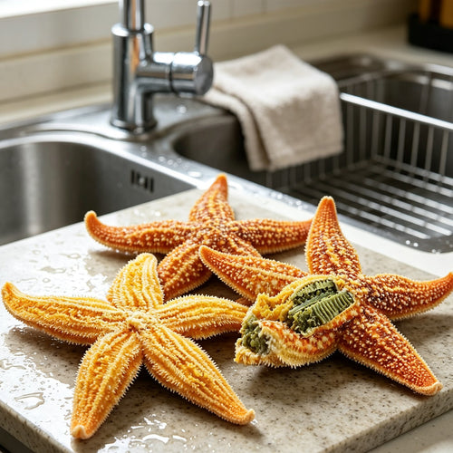Golden Stuffed Sea Stars Delicacies
