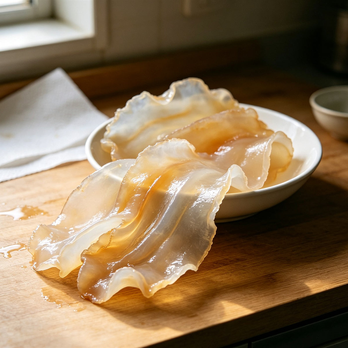 Premium Fresh Translucent Jellyfish Strips