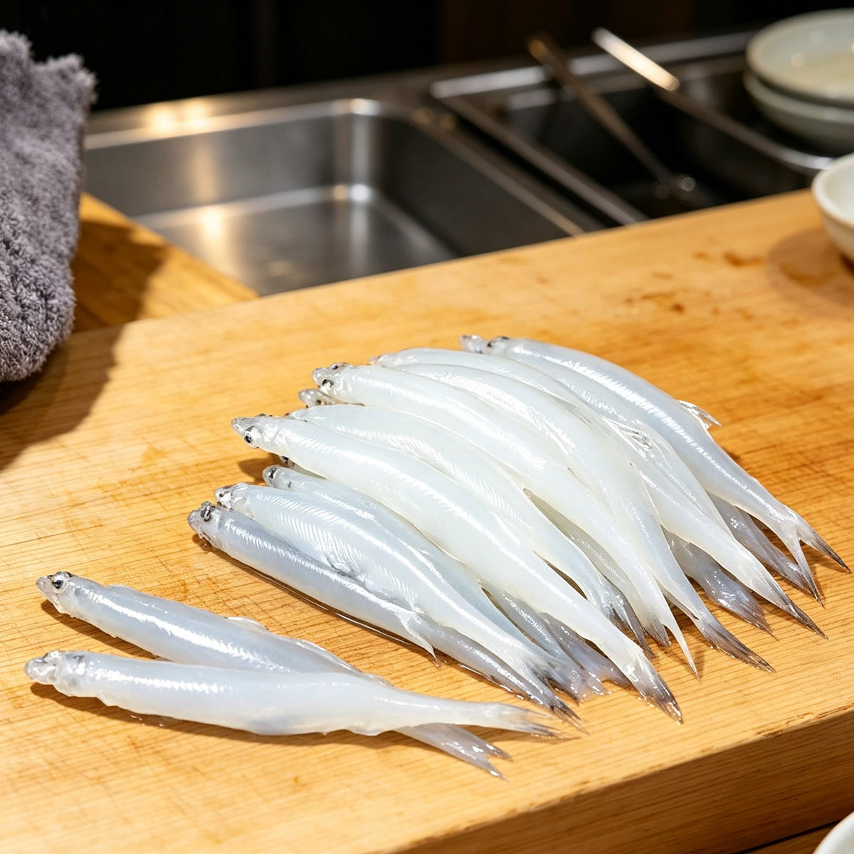 Fresh Whitebait Ready To Cook